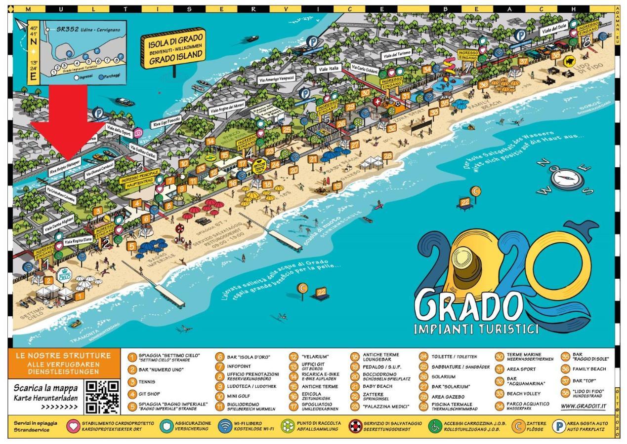 Appartamento Perco Riva Slataper Grado Exterior foto